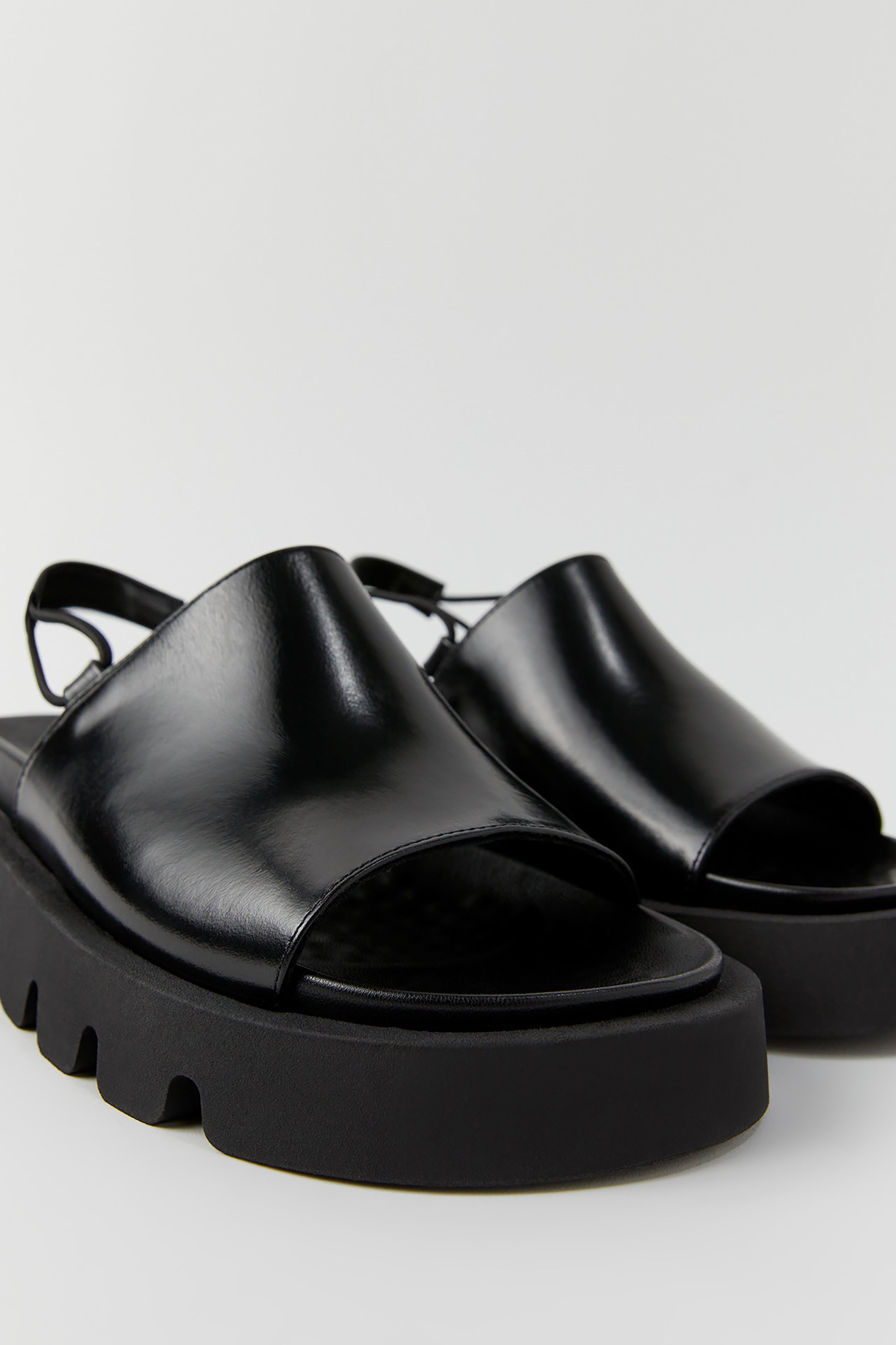 Noreen Sandals - Black Leather | Miista
