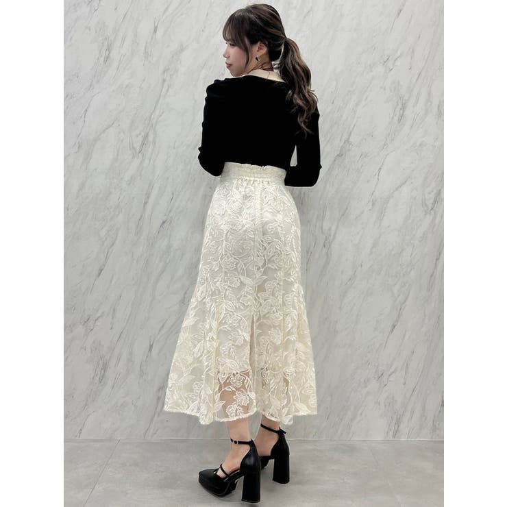 リーフフラワーレーススカート[品番：MKSW0053952]｜dazzlin（ダズリン