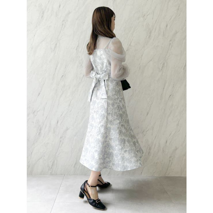 シアーベールセミフレアワンピース[品番：MKSW0060758]｜dazzlin