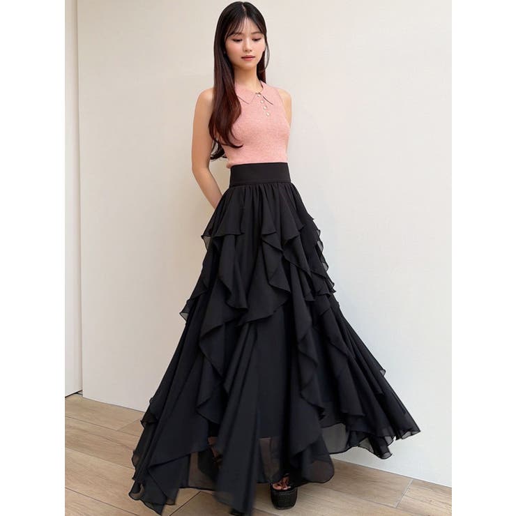 ラッフルシアーロングスカート[品番：MKSW0068060]｜RESEXXY