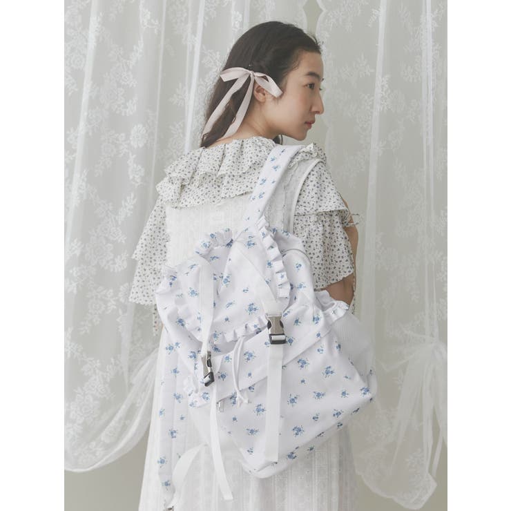 flowerフリルバックパック[品番：MKSW0061438]｜merry jenny