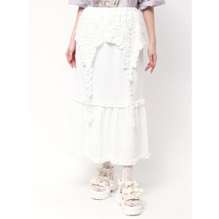 ガーターフリルスカート[品番：MKSW0063418]｜merry jenny（メリージェ