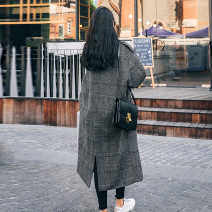 16.5万 BOTTEGA MARTINESE グレンチェックチェスターコート 16.5万