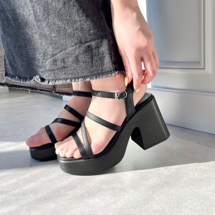 オリエンタルトラフィック》ナローストラップ厚底サンダル/41212[品番