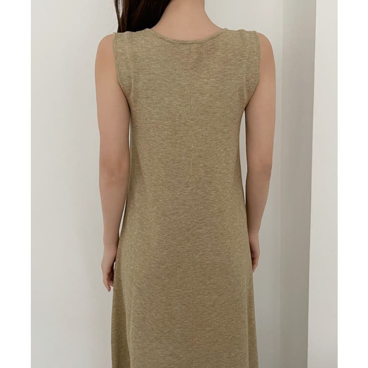 アンサンブル クロスニット ノースリーブ ワンピース[品番