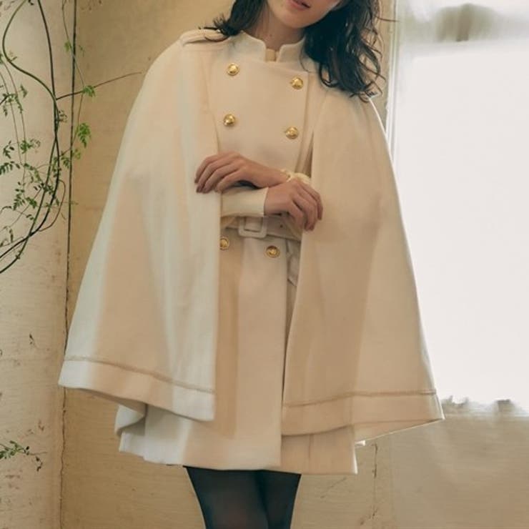 ダブルボタンケープコート[品番：IGAW0004220]｜axes femme