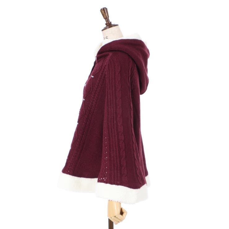 裏ボアニットポンチョ[品番：IGAW0001032]｜axes femme（アクシーズ