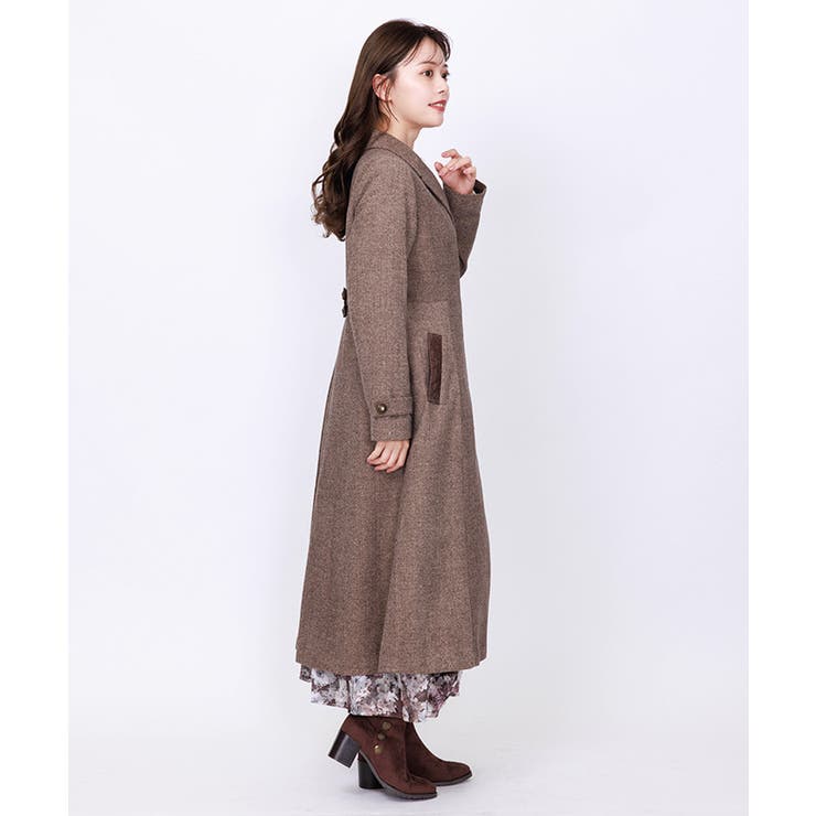 連釦テーラーカラーコート[品番：IGAW0005669]｜axes femme