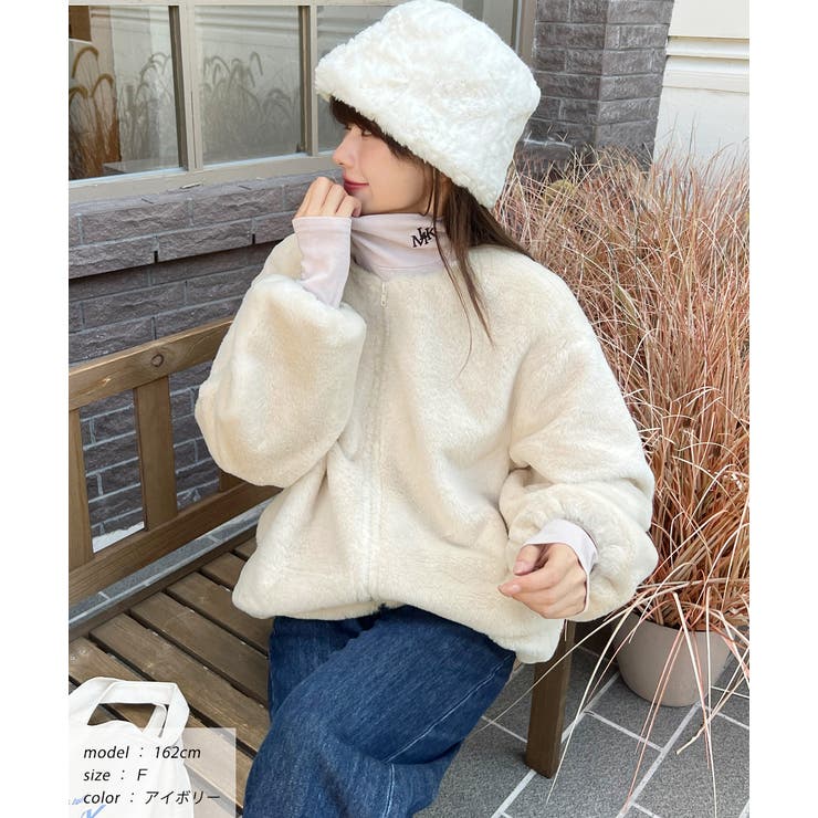 ふわふわソフトタッチエコファージャケット[品番：ADEW0003769]｜ad