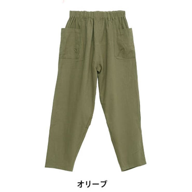 コットン100％ ウエストゴム+紐 サルエルパンツ[品番：AH000016175]｜A