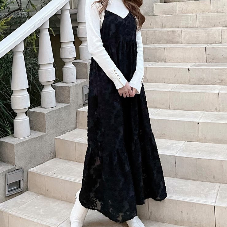 フラワージャガードキャミワンピース[品番：AMTW0005155]｜JUNOAH