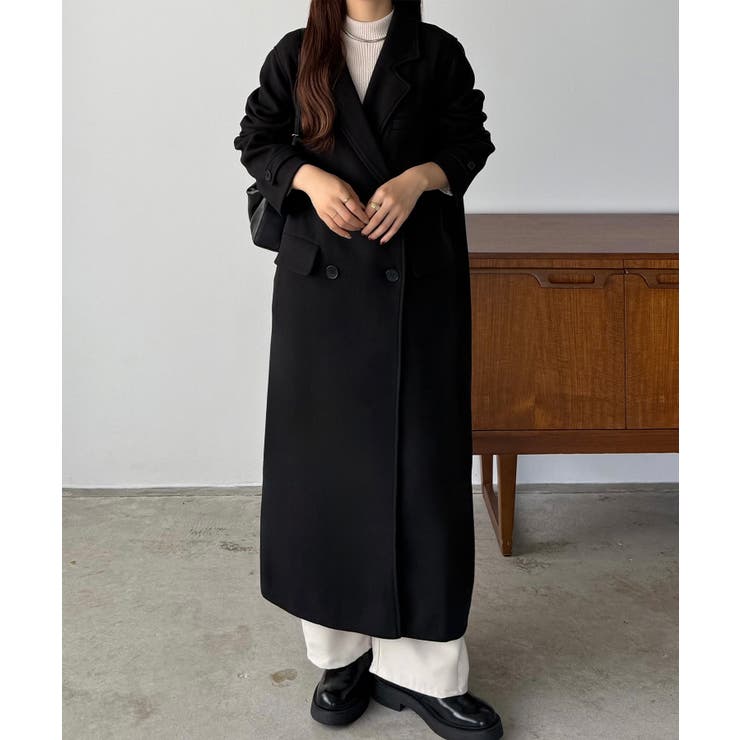 callautia ダブルボタンロングチェスターコート[品番：AMTW0012629