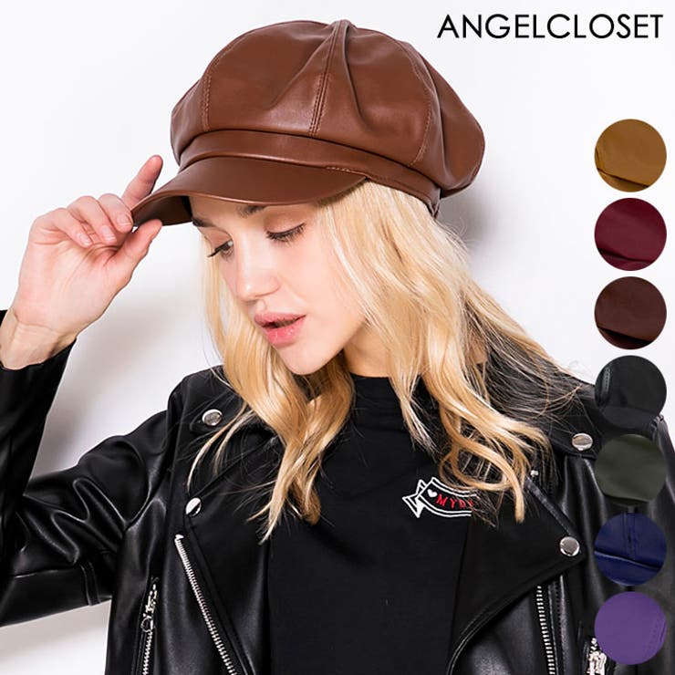 leather&silver moto オールレザーキャスケット