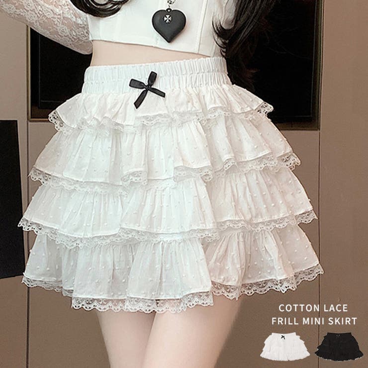 コットンレースフリルミニスカパン[品番：OUTW0000266]｜Outfitter lab