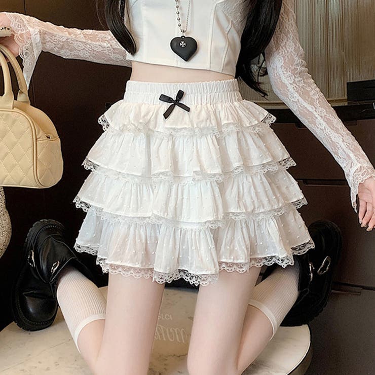 コットンレースフリルミニスカパン[品番：OUTW0000266]｜Outfitter lab