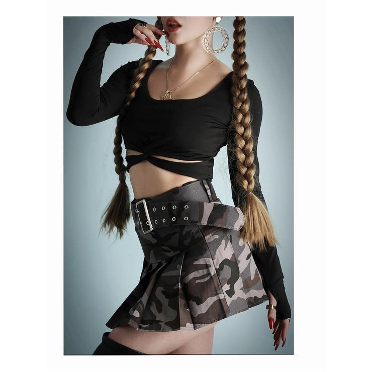 スカート ミリタリー 迷彩柄[品番：RV000010910]｜bombshell