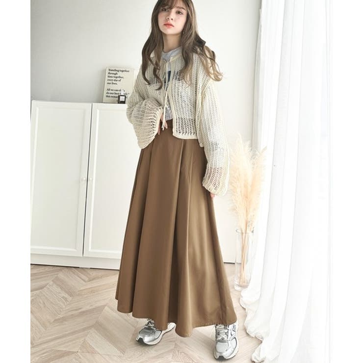 LeLe様 マトラッセスカート ココボタン フレア シルク ベージュ 40