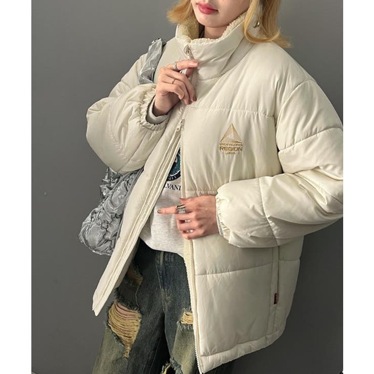 Javaジャバコラボ》ふわり軽い着心地。JAVAマウンテン刺繍ダブルジップ