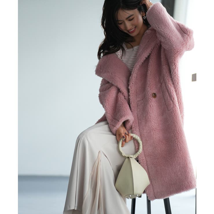 モコモコきれいめロングボアコート[品番：DSSW0003033]｜SAISON DE