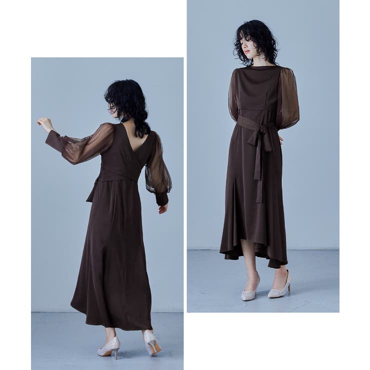 niana ニアナ クロスデザインブラウスセットドレス[品番：FT000009441