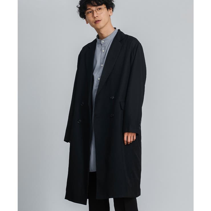 ダブルブレスト チェスターコート メンズスーツ地[品番：IP000005477