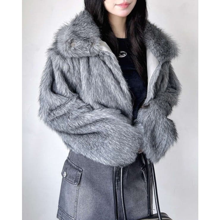 スタンドカラーエコファーコート[品番：INGW0011088]｜INGNI （イング