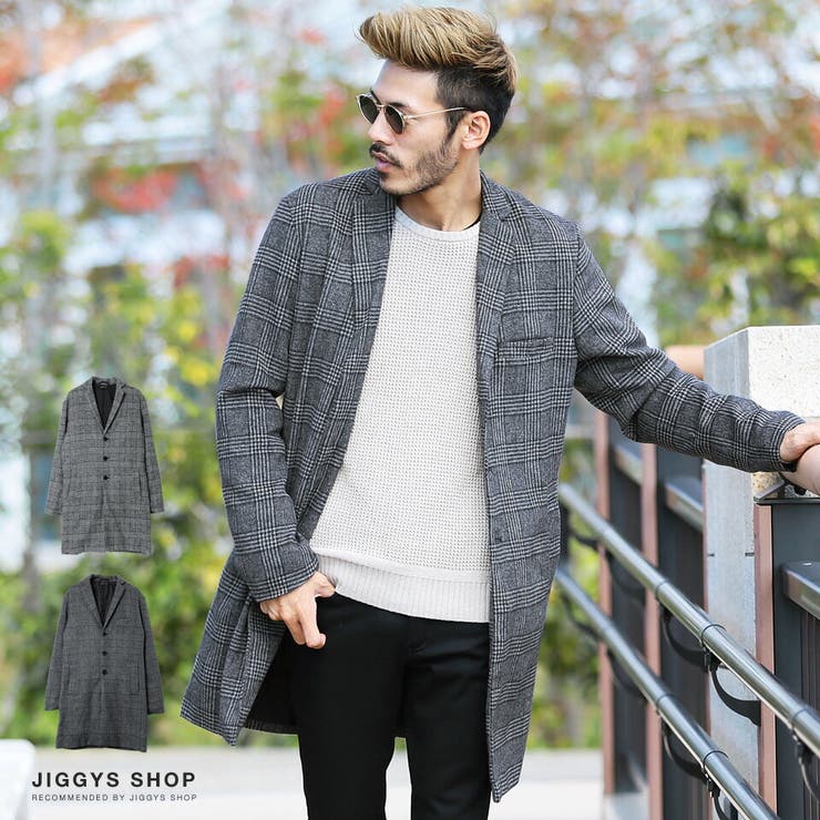 ◇グレンチェックチェスターコート◇[品番：JG000010711]｜JIGGYS SHOP