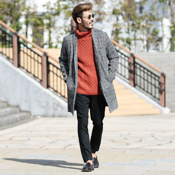 ◇グレンチェックチェスターコート◇[品番：JG000010711]｜JIGGYS SHOP