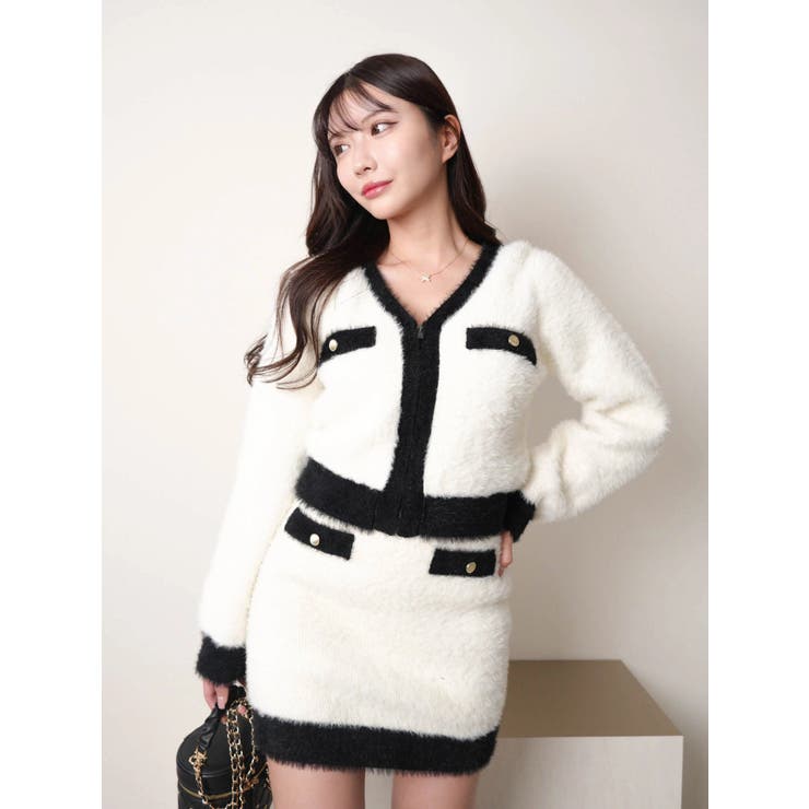 ラメフェザーバイカラーセットアップ[品番：LINW0002566]｜LIPSERVICE