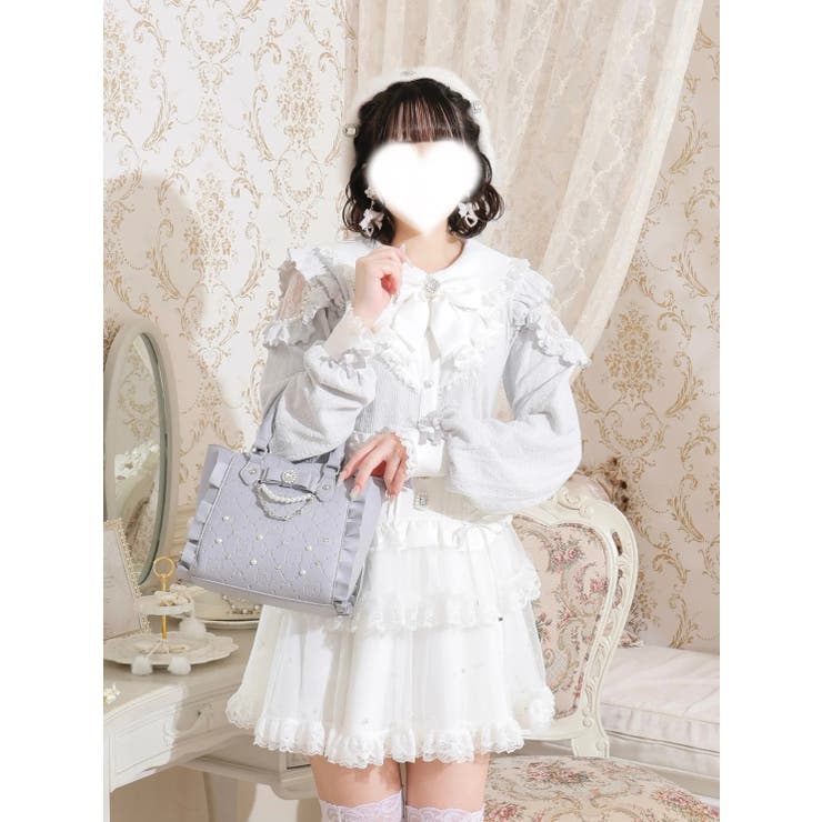 さきまるちゃんコラボキラキラビジュー2wayショルダーバッグ[品番