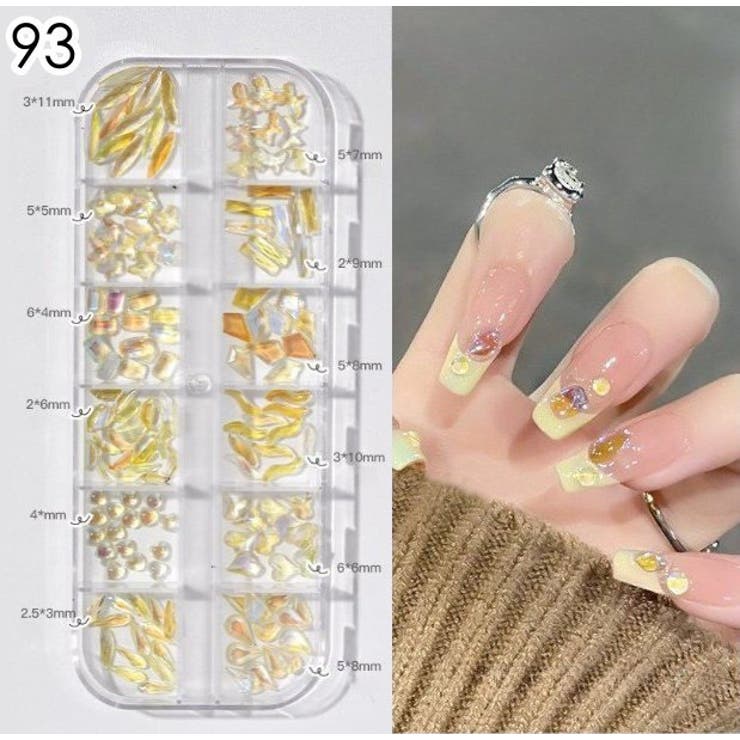 ネイルアートパーツ パーツセット 12種類[品番：FQ000201450]｜PlusNao