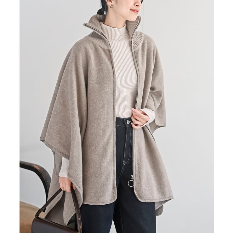 フロントZIP起毛ポンチョコート[品番：RPSW0004193]｜rps（アール