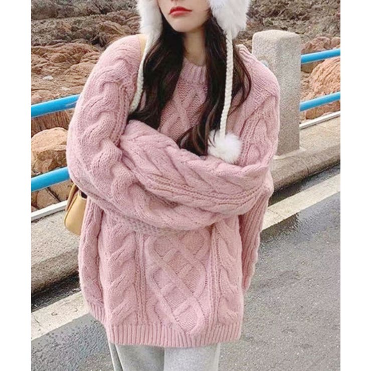 ニット セーター ケーブルニットトップス[品番：KH000015045]｜VIVID