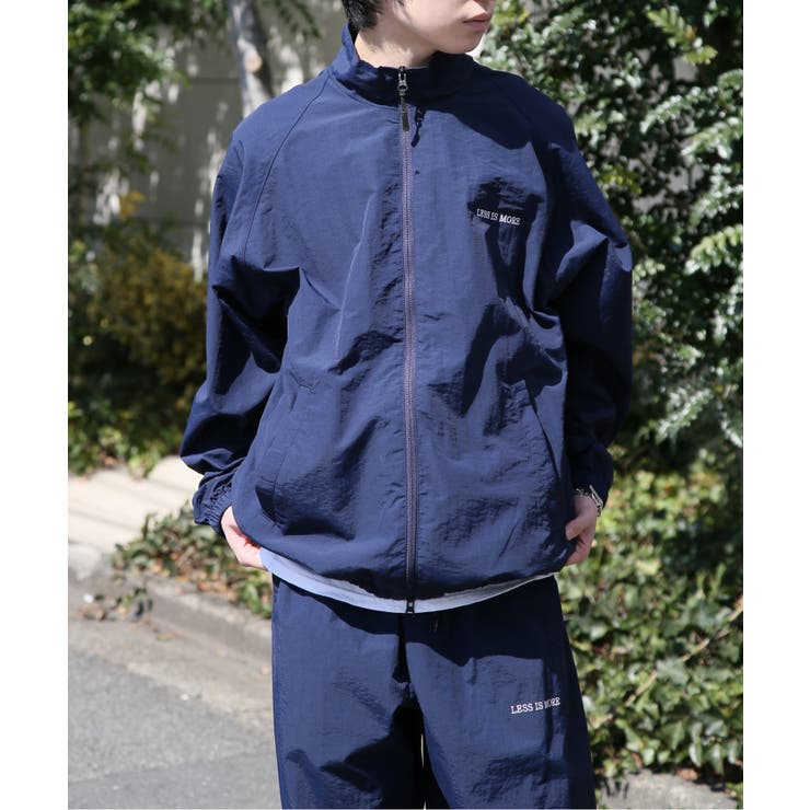 MAISON CLUB】ワンポイント刺繍 ナイロントラックジャケット[品番