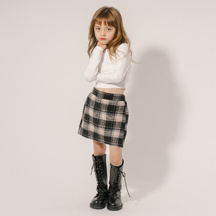 ウールチェック台形スカート[品番：VINK0002987]｜URBAN CHERRY
