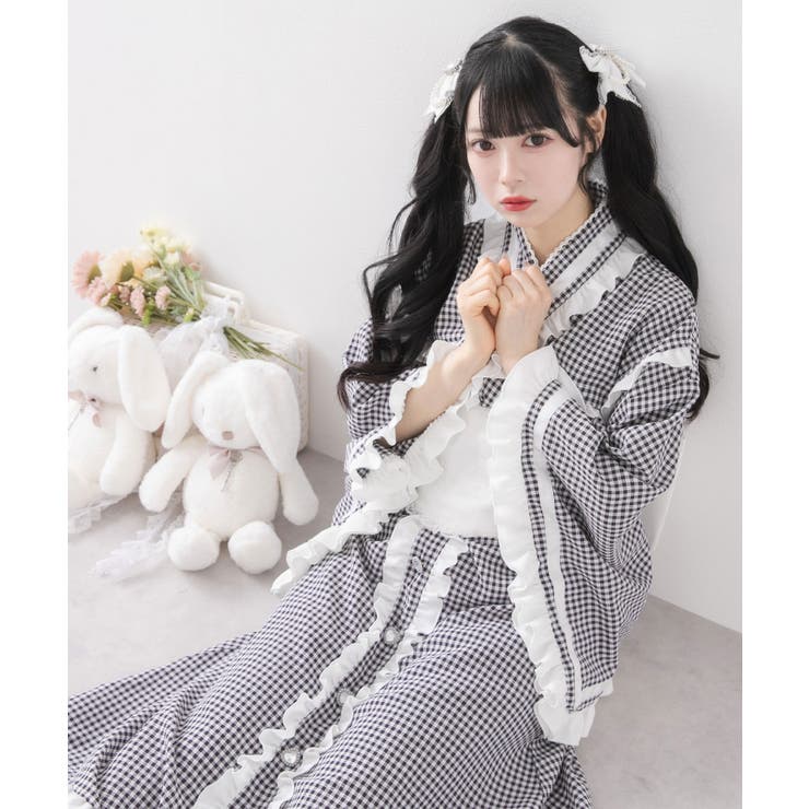 フリルリボンティアード浴衣 量産型 地雷系 夢展望[品番：YU000047505