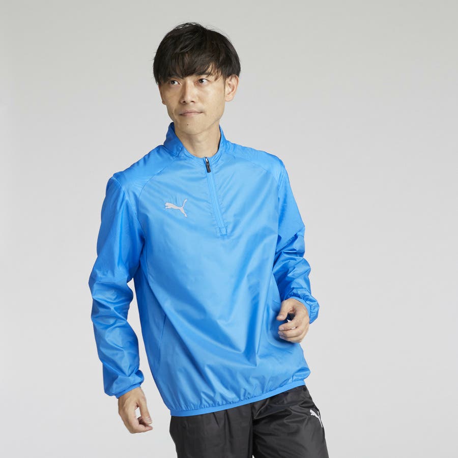 メンズ サッカー チームファイナル ピステ 長袖 ハーフジップ トップス