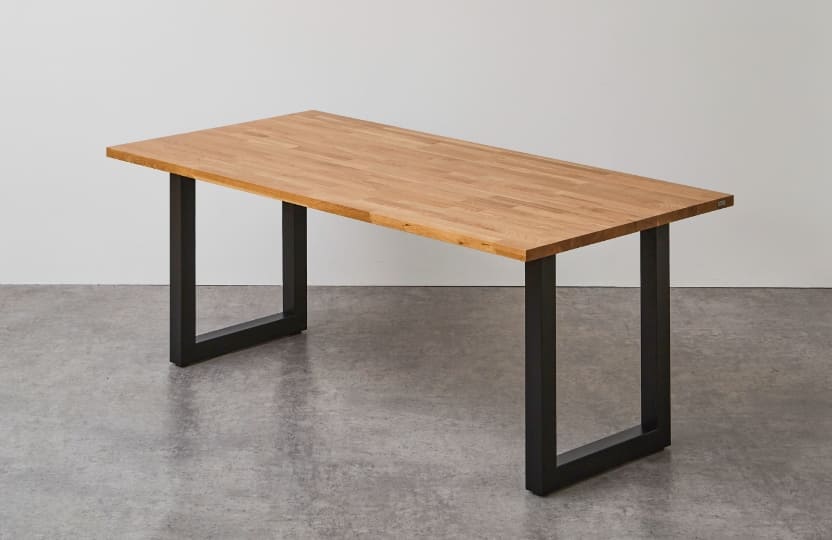 定番モデル】 ダイニングテーブル オーク 無垢材 180cm×90cm 天板厚3cm