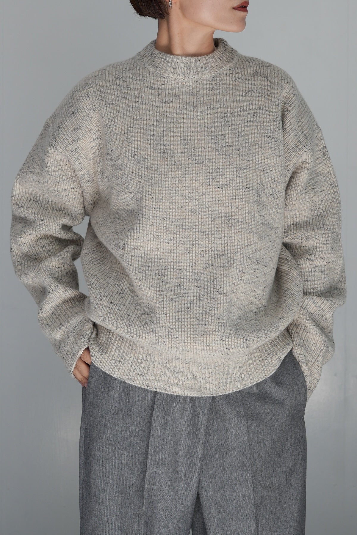 THE SHINZONE ELBOW PATCH KNIT PULLOVER / WOOL KNIT ZIP CARDIGAN