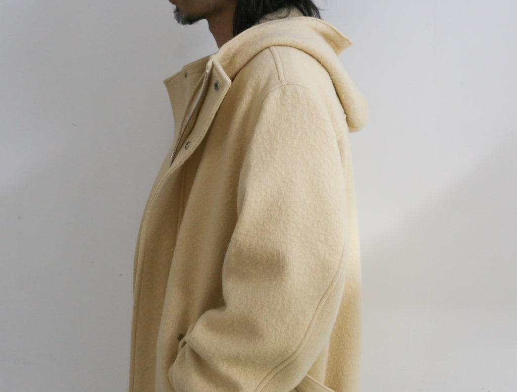 AURALEE BRUSHED ALPACA WOOL MELTON HOODED COAT – Chum!