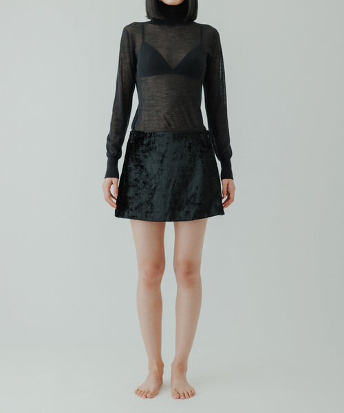 BIOTOP(ビオトープ) / 【yo BIOTOP】Velvet mini skirt (スカート