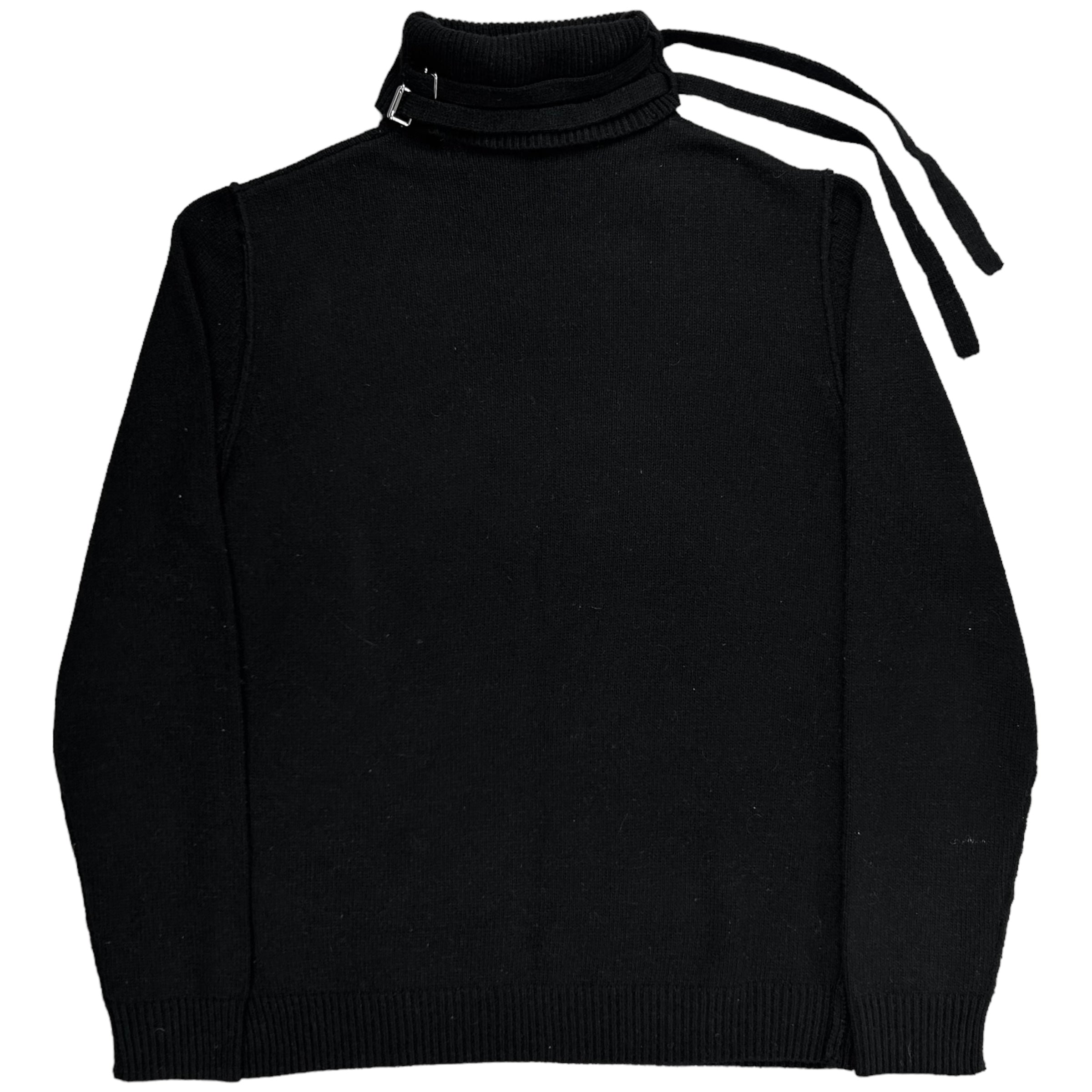 Vertical Rags - Raf Simons Double Strap Turtleneck Knit Sweater
