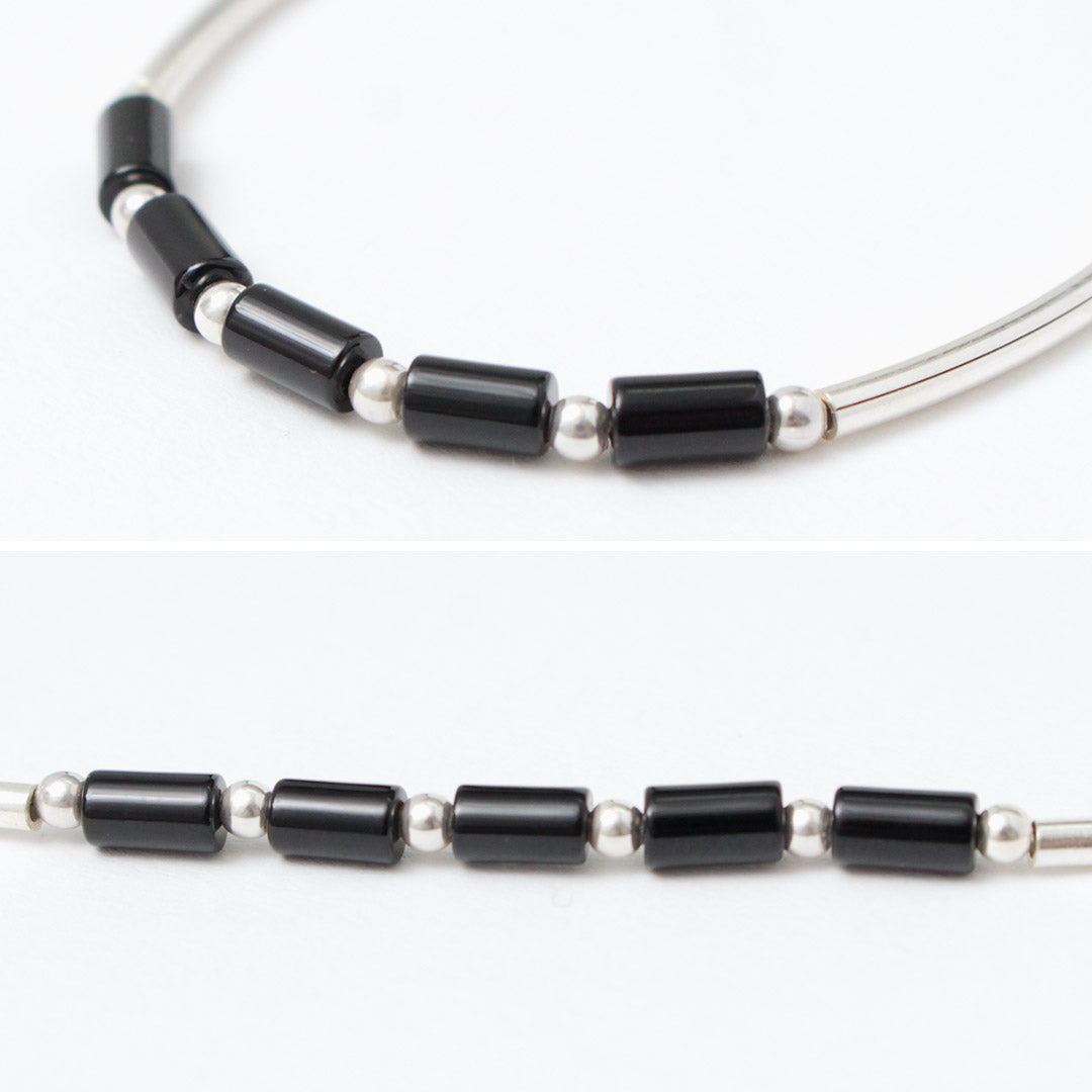 CHALISA T..（チャリッサ・ティー） ブラックオニキス チューブビーズ