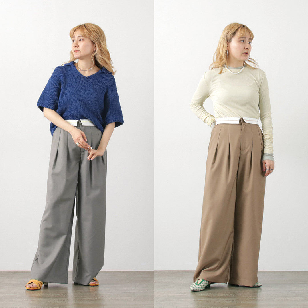 50％OFF】CYAN TOKYO（シアン トーキョー） マーベルト 2タック ワイド