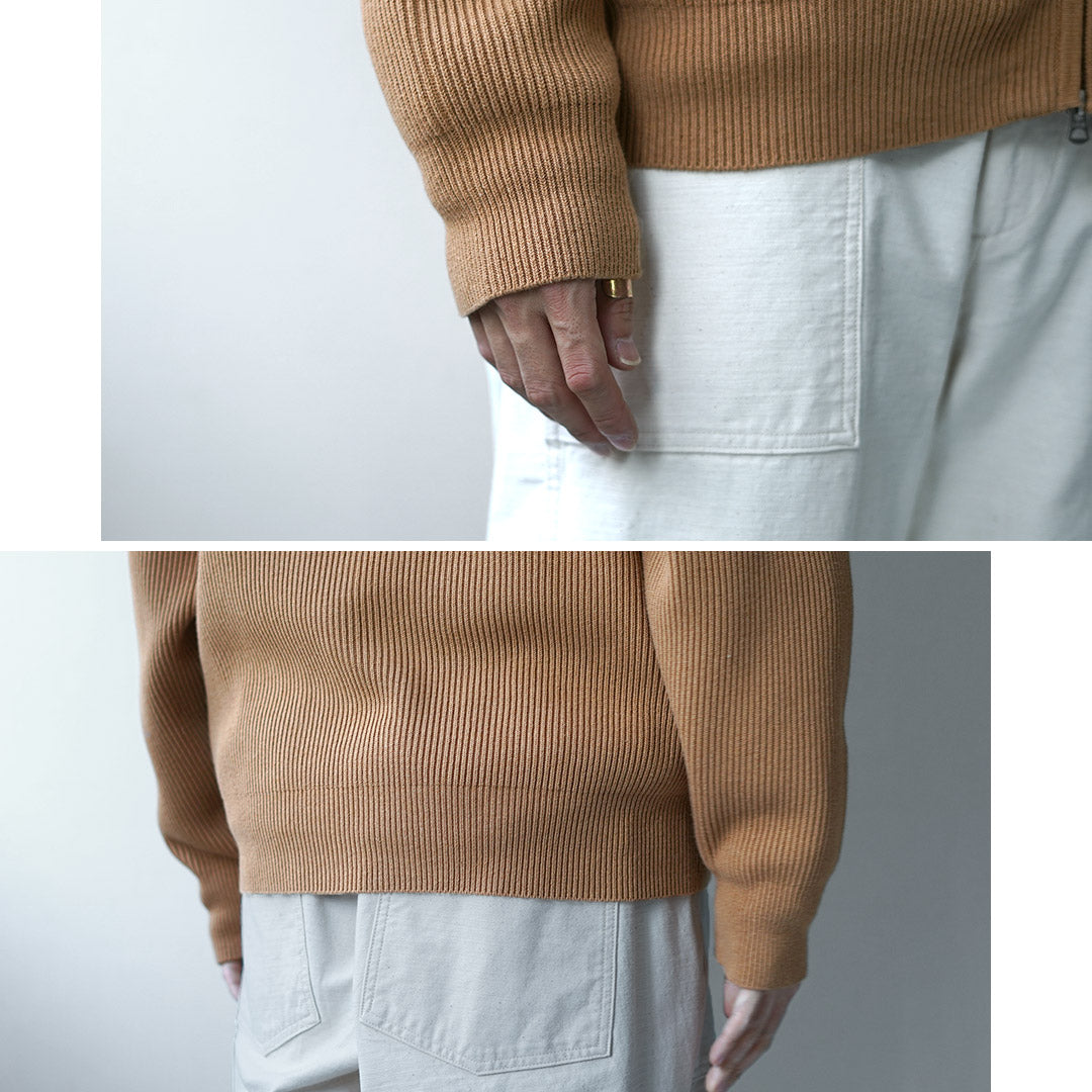 UNDYED（アンダイド） あぜ編み ドライバーズニット オーガニック