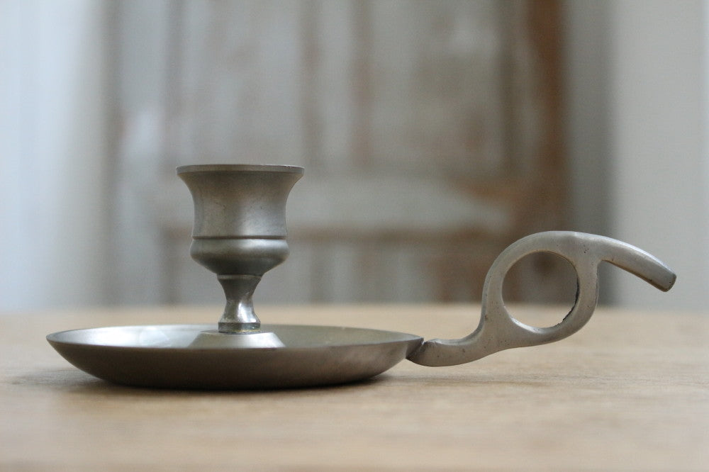 持ち手式メタルキャンドルスタンド（高さ5.5cm） イギリスアンティーク