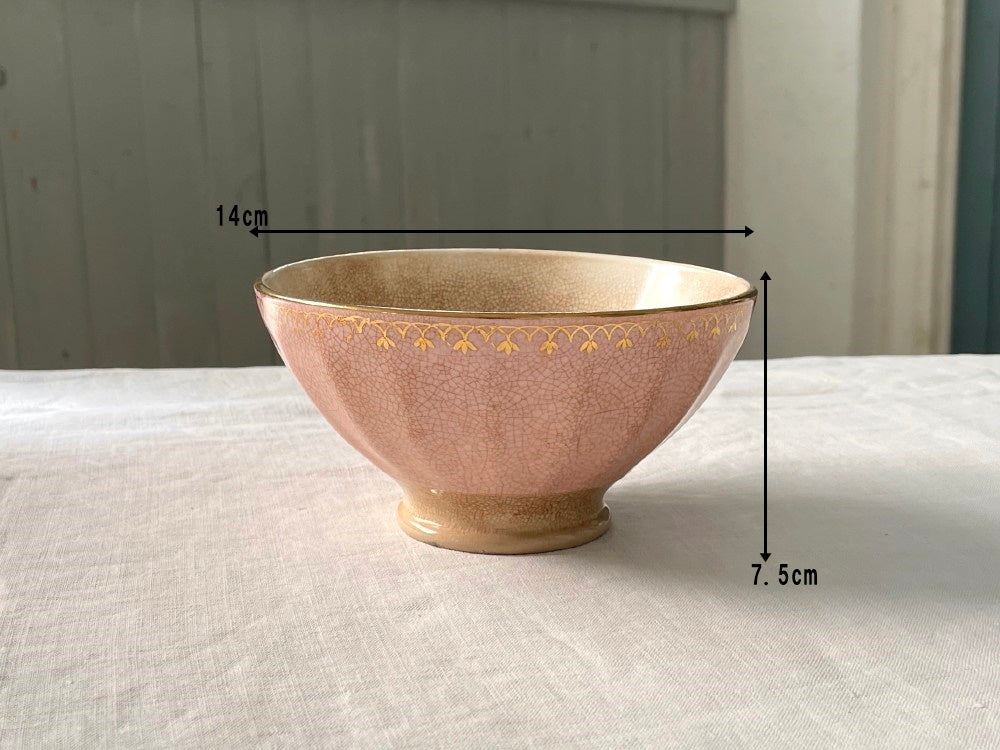 花とフルーツのアンティーク カフェオレボウル 花とフルーツの