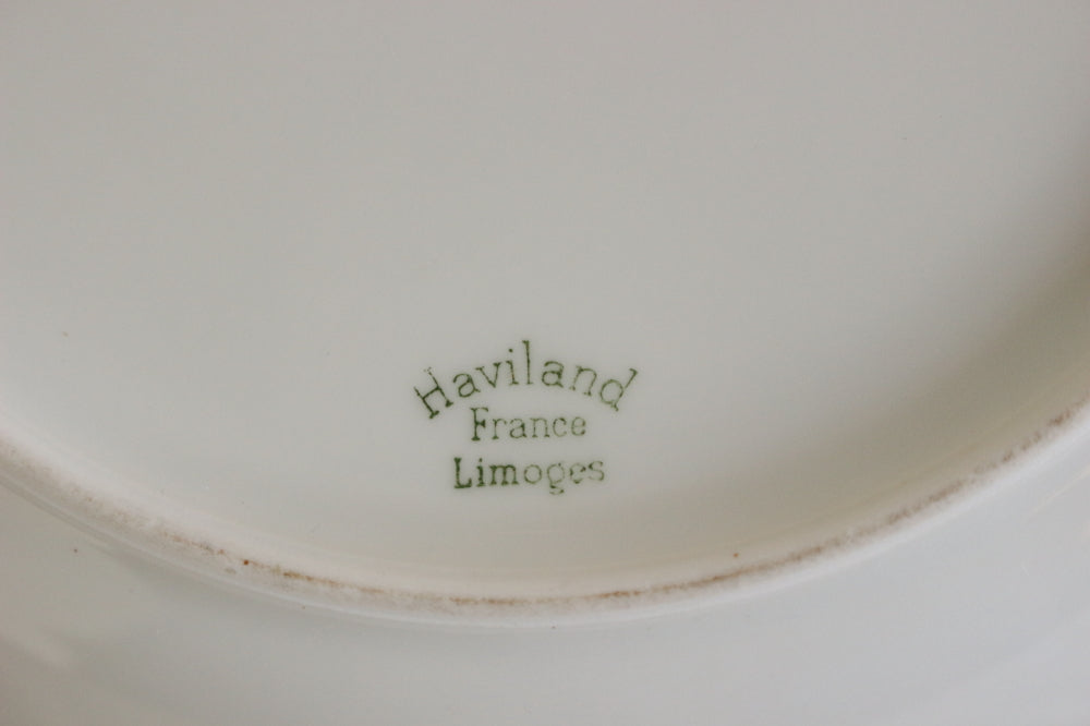 3枚あり！アビランド社すずらんと勿忘草のスープ皿（直径19cm