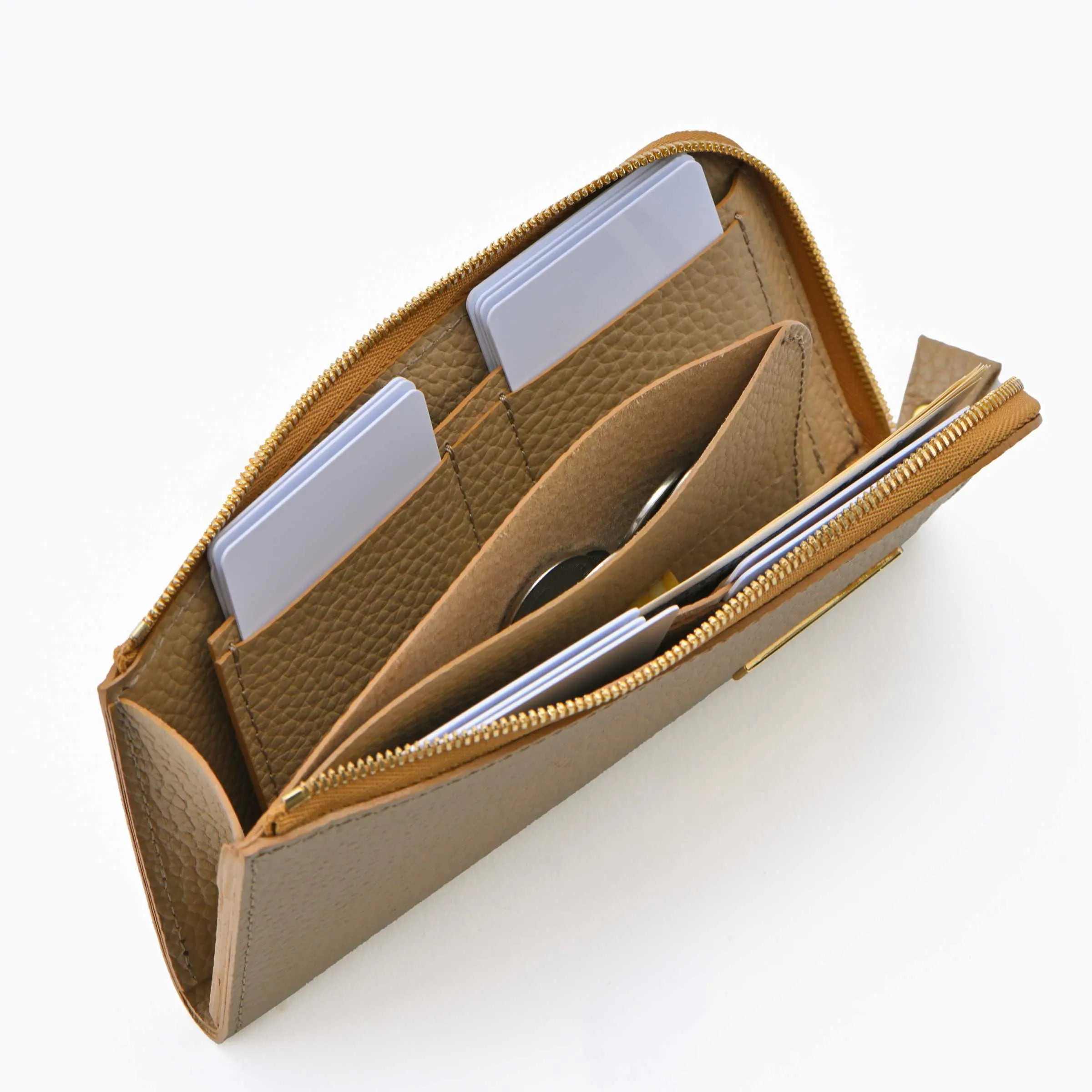 L型財布 長財布 メタルプレート付き！ スリムでコンパクト【ricchyL