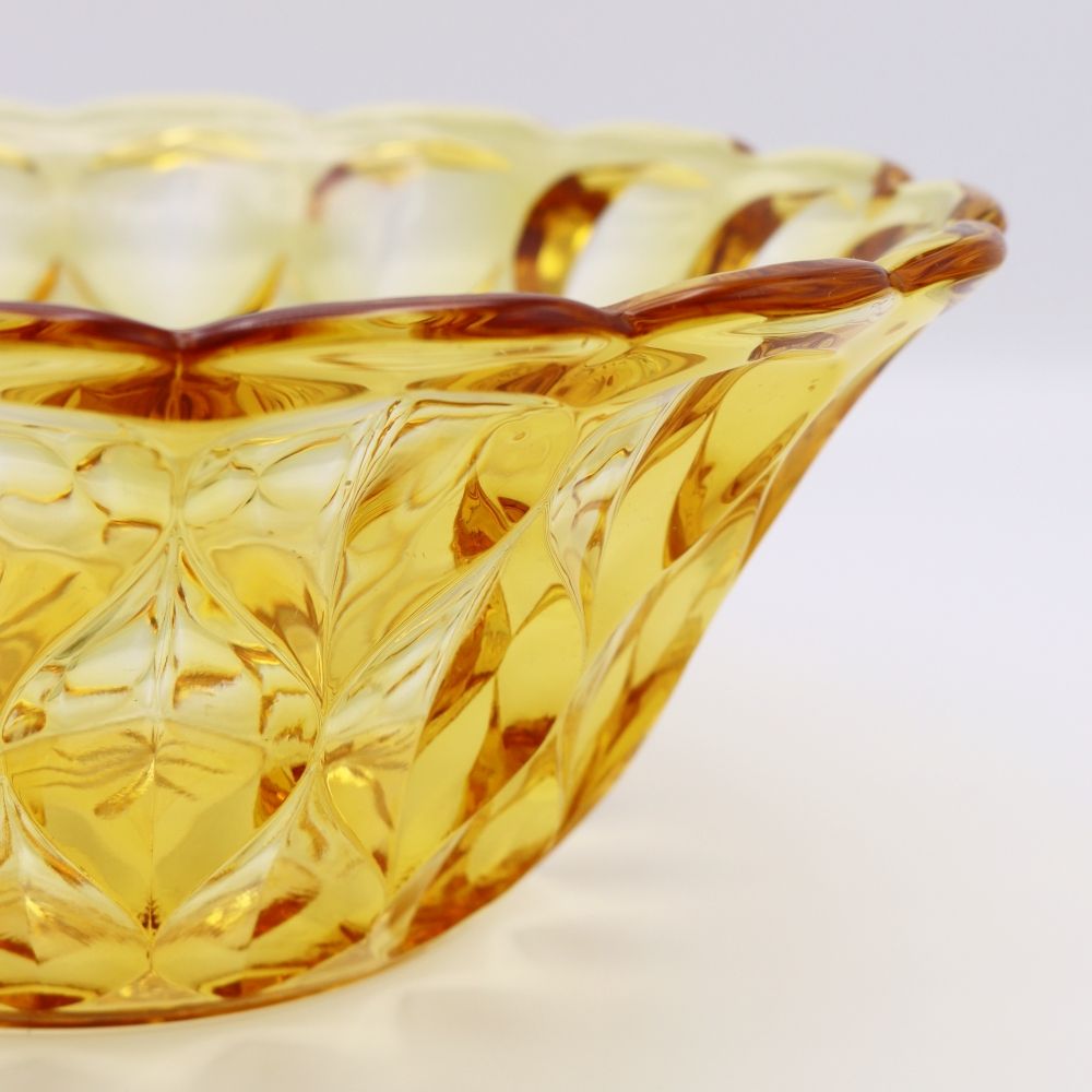 甘すぎないレトロな色♪ ガラス ボウル イエロー VC106-235020